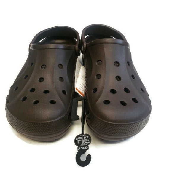CROCS Baya Mens Size 10 Womens 12 Lightweight Slip On Clogs Shoes Espresso Brown - Picture 5 of 8